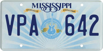 MS license plate VPA642