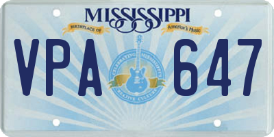MS license plate VPA647