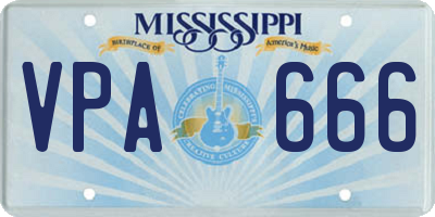 MS license plate VPA666
