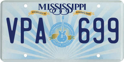 MS license plate VPA699