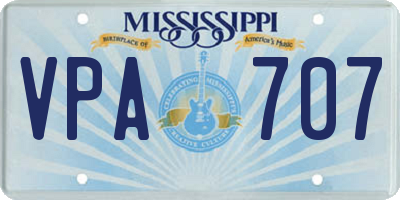 MS license plate VPA707