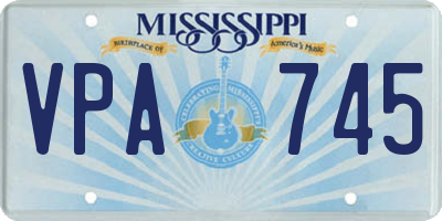 MS license plate VPA745