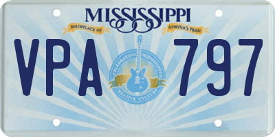 MS license plate VPA797