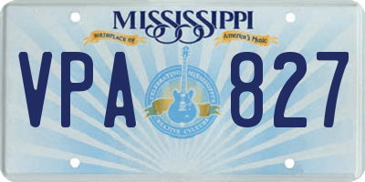 MS license plate VPA827