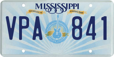 MS license plate VPA841