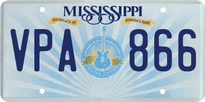 MS license plate VPA866
