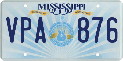 MS license plate VPA876