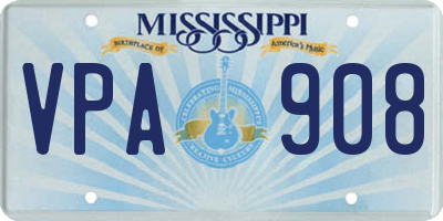 MS license plate VPA908
