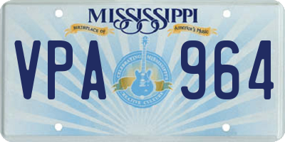 MS license plate VPA964
