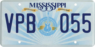 MS license plate VPB055