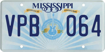 MS license plate VPB064