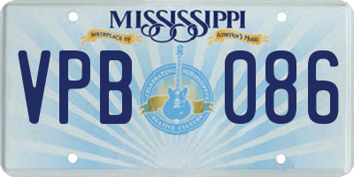 MS license plate VPB086