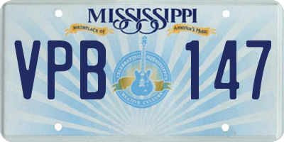 MS license plate VPB147