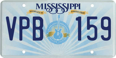 MS license plate VPB159