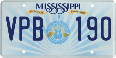 MS license plate VPB190