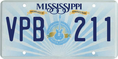 MS license plate VPB211