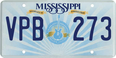 MS license plate VPB273