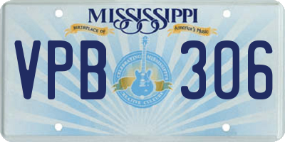 MS license plate VPB306