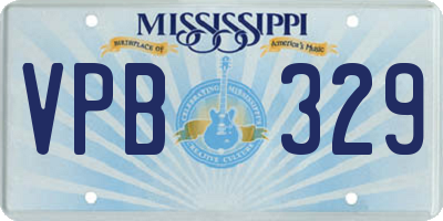 MS license plate VPB329