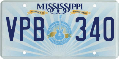 MS license plate VPB340