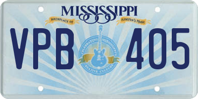 MS license plate VPB405