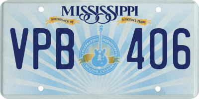 MS license plate VPB406