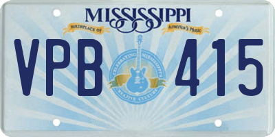 MS license plate VPB415