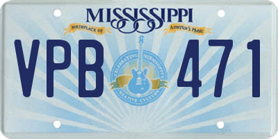 MS license plate VPB471