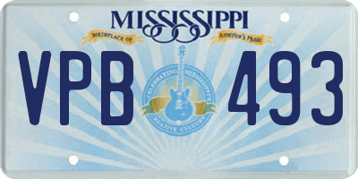 MS license plate VPB493