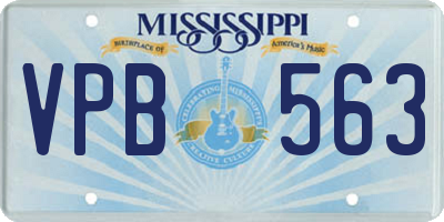MS license plate VPB563