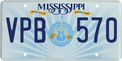 MS license plate VPB570