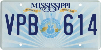 MS license plate VPB614