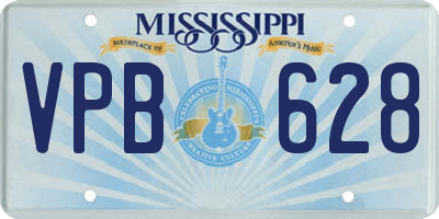 MS license plate VPB628