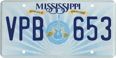 MS license plate VPB653