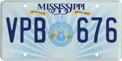 MS license plate VPB676