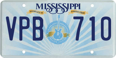 MS license plate VPB710