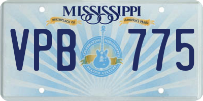MS license plate VPB775