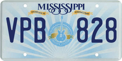 MS license plate VPB828