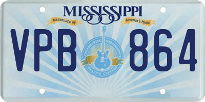 MS license plate VPB864
