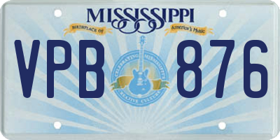 MS license plate VPB876