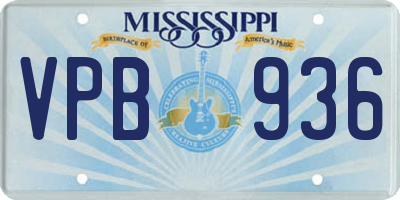 MS license plate VPB936