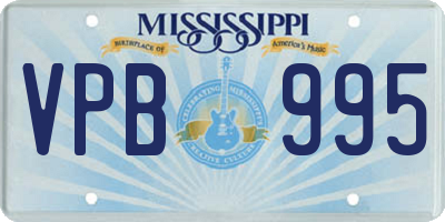 MS license plate VPB995