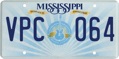 MS license plate VPC064