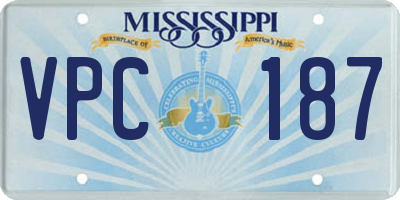 MS license plate VPC187
