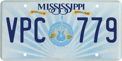 MS license plate VPC779