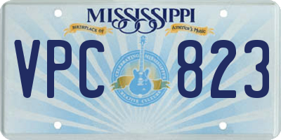 MS license plate VPC823