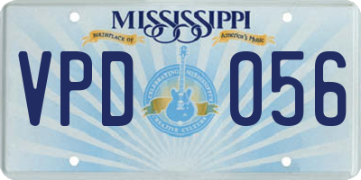 MS license plate VPD056