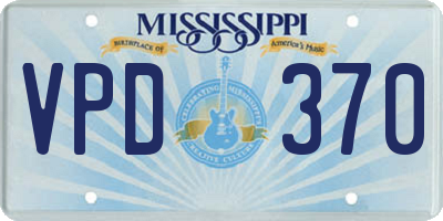 MS license plate VPD370
