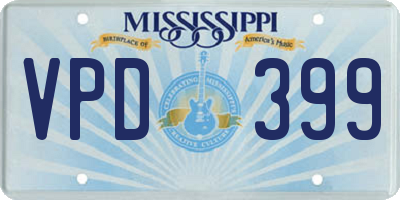 MS license plate VPD399
