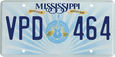 MS license plate VPD464